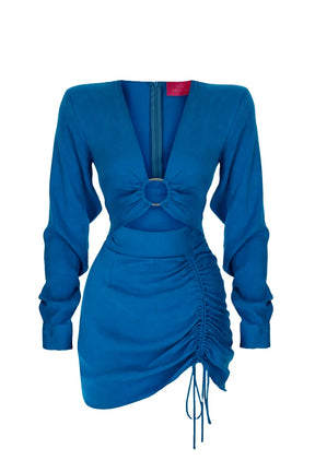 Cher en bleu Robe de marocain