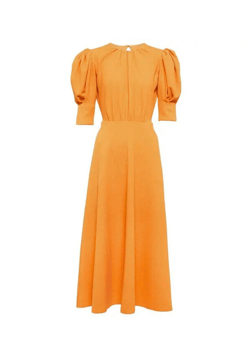 ORANGE LAVINE MIDI DRESS