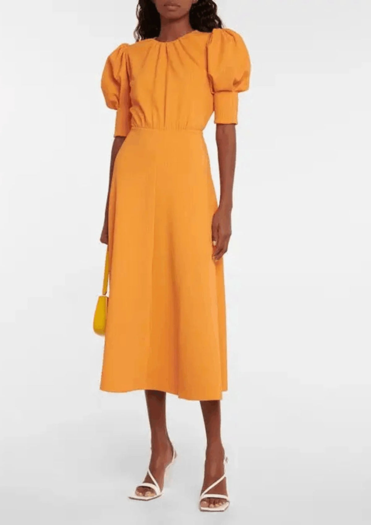 ORANGE LAVINE MIDI DRESS