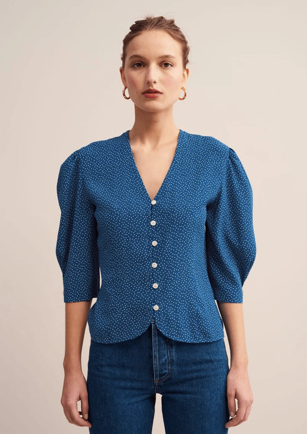 BLUE DALIDA BLOUSE