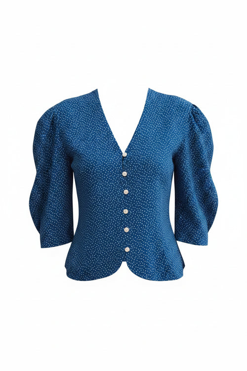 BLAUE DALIDA-BLUSE