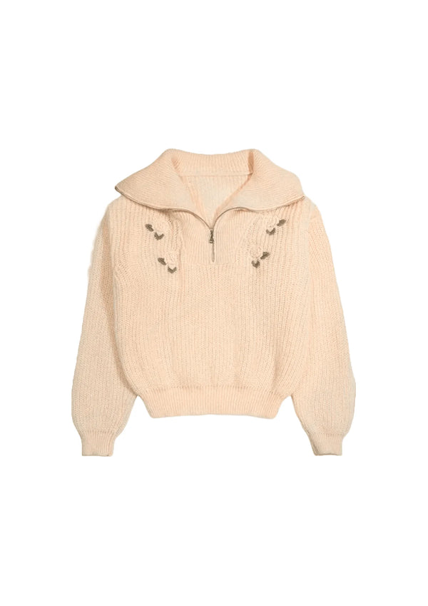 PINK FLORAL FAVIN SWEATER