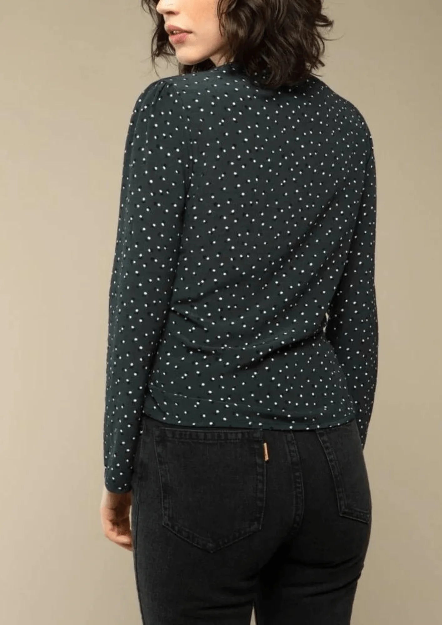 YASMINE POLKA-DOT PRINTED BLOUSE