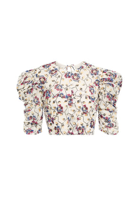 Kurzes Oberteil mit Blumenmuster „SILVA“