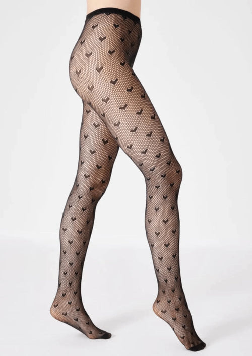 HEART FISHNET TIGHTS