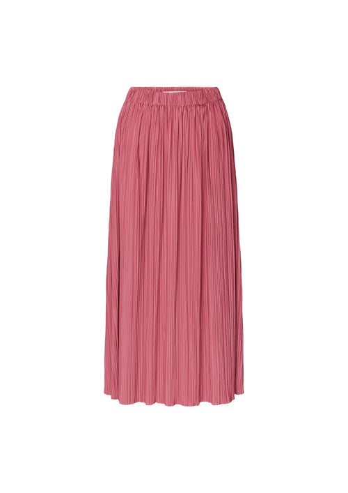 PINK UMA PLEATED MIDI SKIRT
