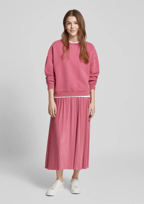 PINK UMA PLEATED MIDI SKIRT