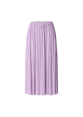 MAUVE UMA PLEATED MIDI SKIRT