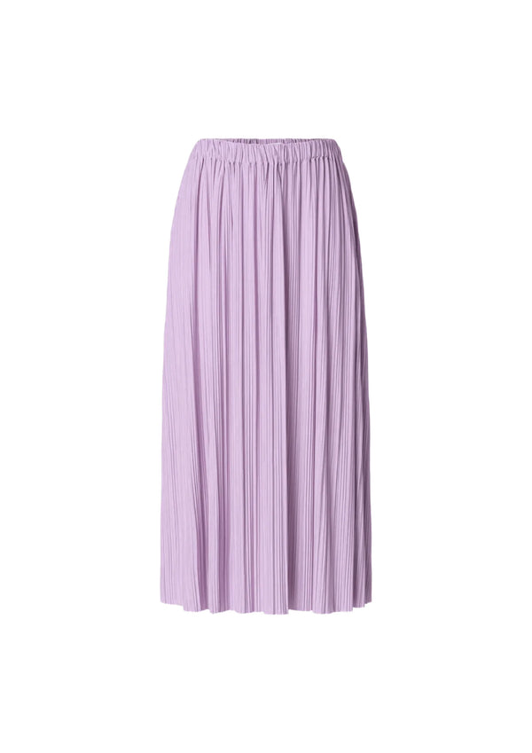 MAUVE UMA PLEATED MIDI SKIRT