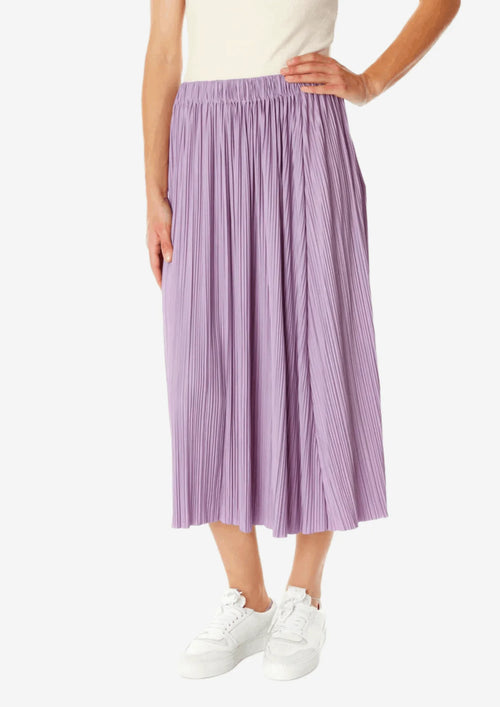 MAUVE UMA PLEATED MIDI SKIRT