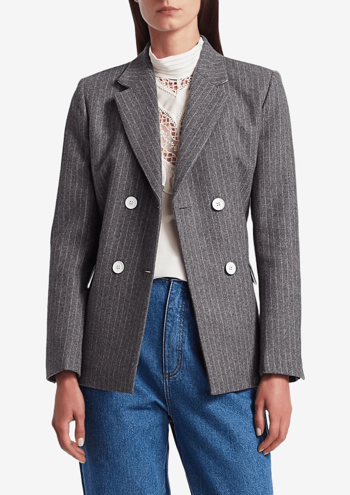 Veste de sport à rayures grises