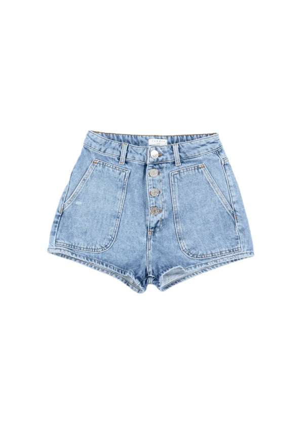 LIGHT BLUE DENIM SHORTS
