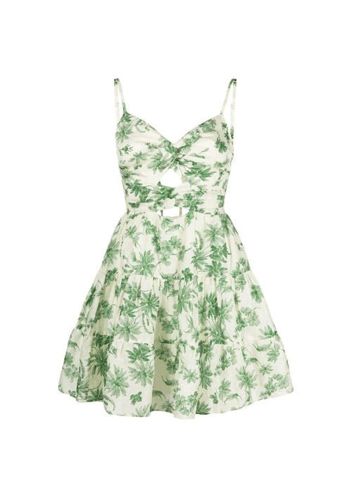 GREEN PALM TREE ANDY MINI DRESS