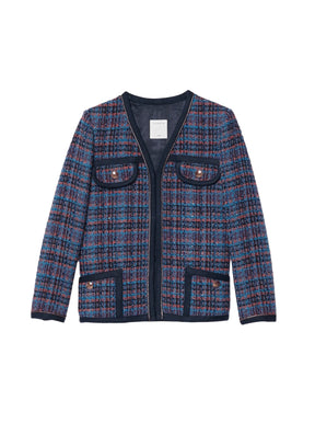 Blau gegnerte Tweedjacke