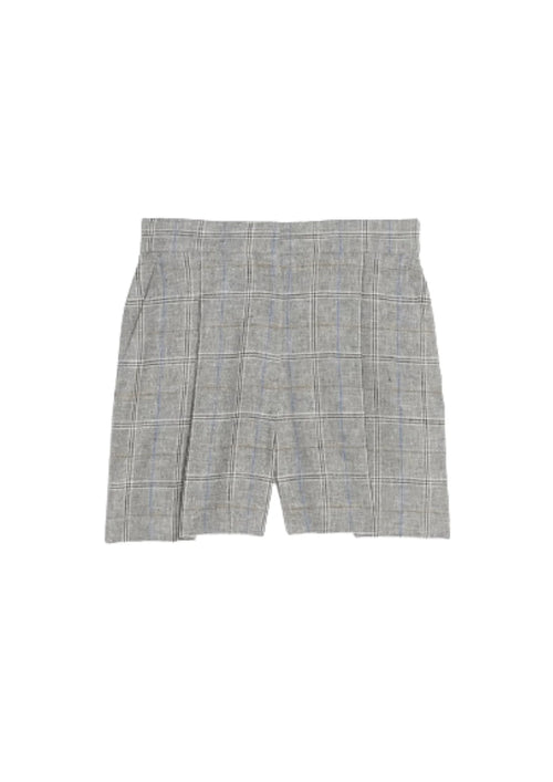Graue karierte Shorts