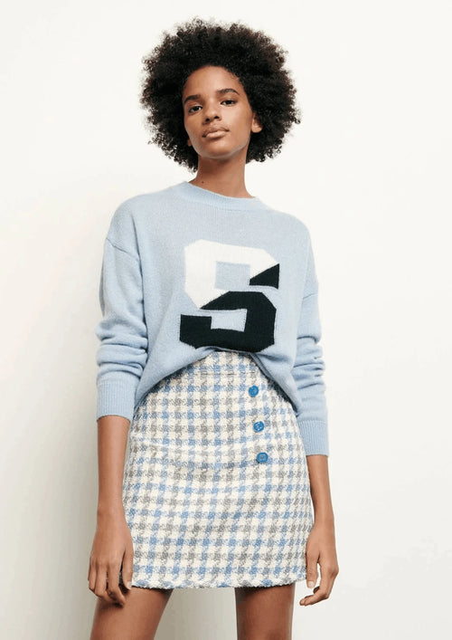 Blue Tweed Minirock