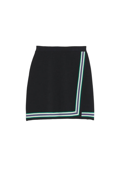 BLACK ELODIE A-LINE KNIT SKIRT