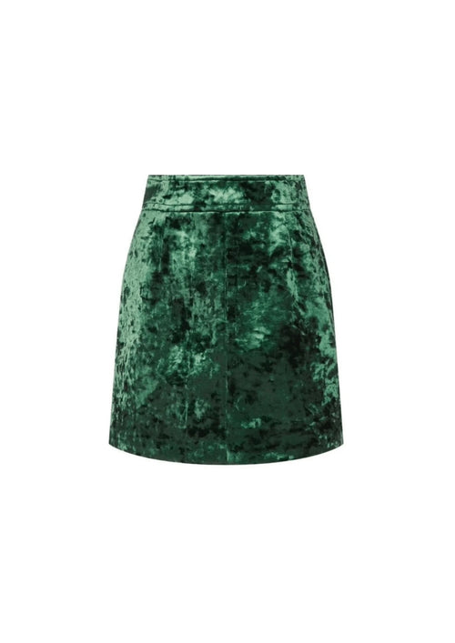 GREEN VELVET MINI SKIRT