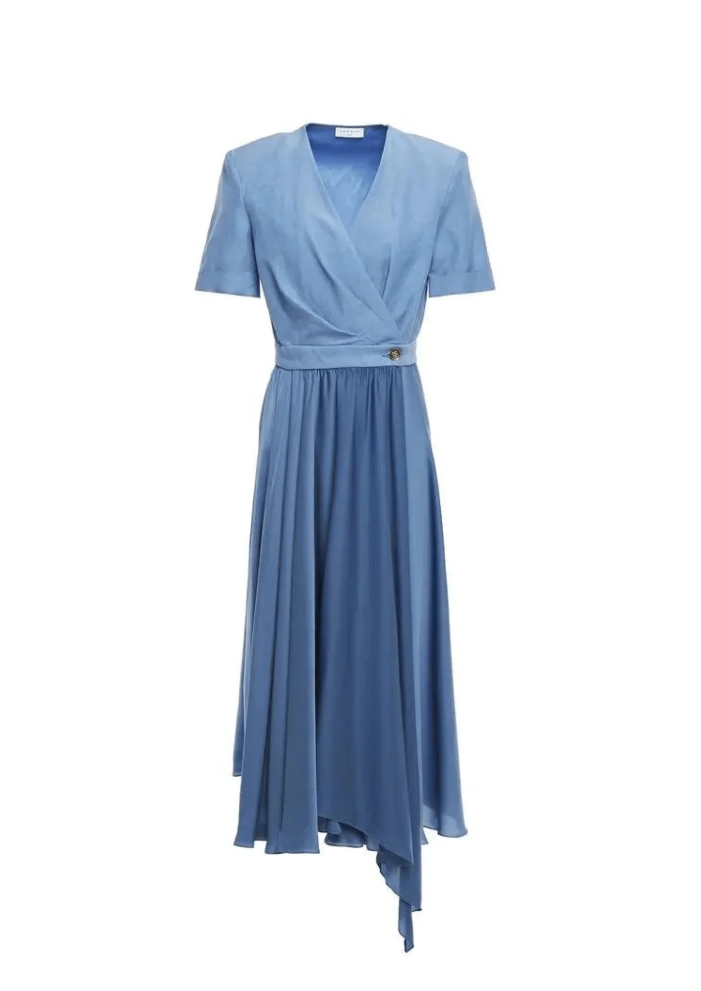 BLUE BI-MATERIAL DRESS