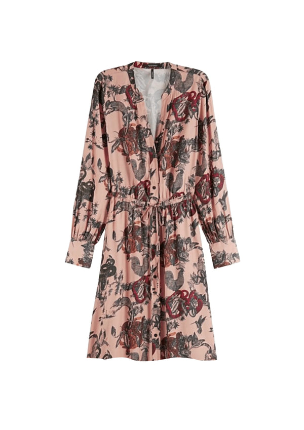 ROSA MINIKLEID MIT TAILLENKORDEL