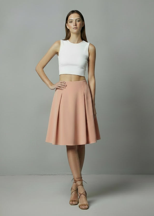 JUPE COURTE ROSE POUDRE