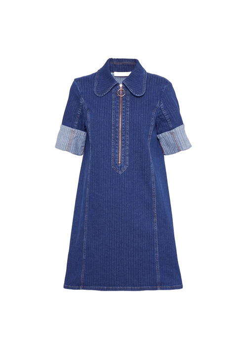 DENIM BLUE MINI DRESS
