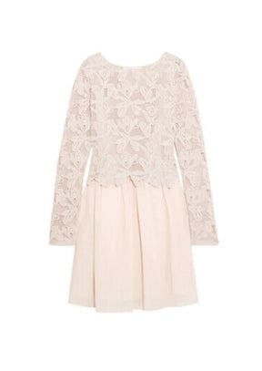 LIGHT PINK LACE MINI DRESS