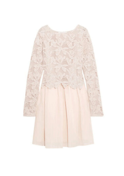 LIGHT PINK LACE MINI DRESS