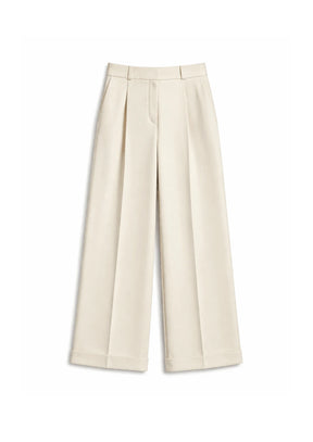 PANTALON LARGE BEIGE LAIT