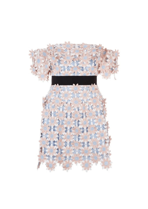 3D FLORAL MINI DRESS