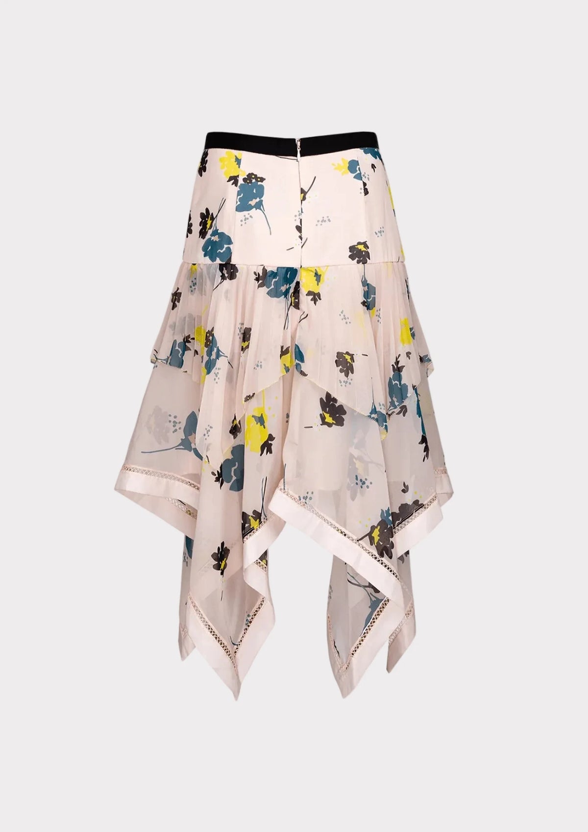 ASYMMETRISCHER ROCK MIT BLUMENMUSTER