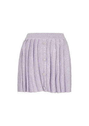 JUPE EN TRICOT À PAILLETTES LILAS