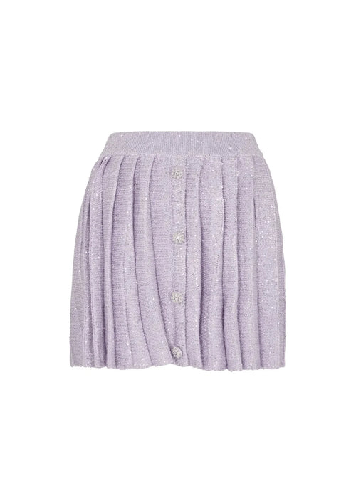 LILAC SEQUIN KNIT SKIRT