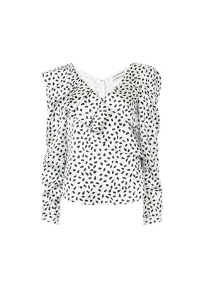 PRINTED SATIN BLOUSE