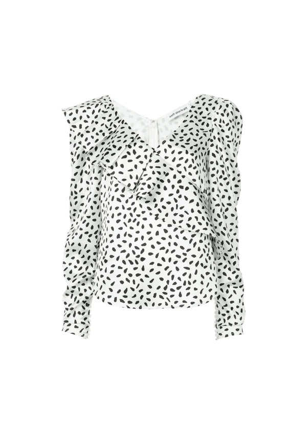 PRINTED SATIN BLOUSE