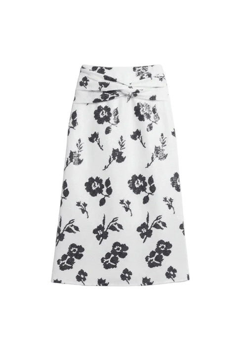 Paillettenbesetzter Blumen-Midirock