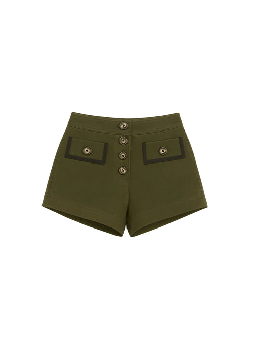 GREEN MINI SHORTS