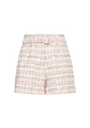 SEQUIN-EMBELLISHED TWEED SHORTS