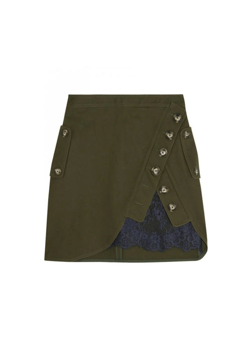 OLIVE UTILITY MINI SKIRT