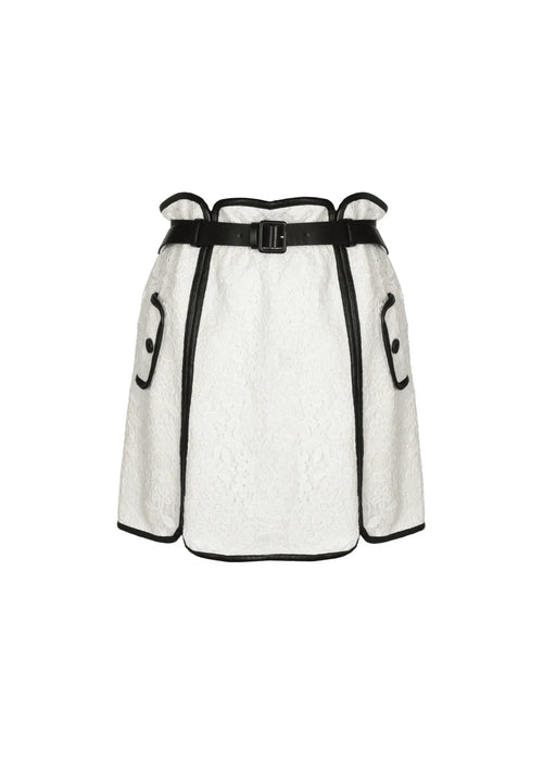 WHITE LACE MINI SKIRT