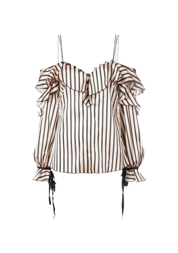 STRIPED OFF THE SHOULDER TOP