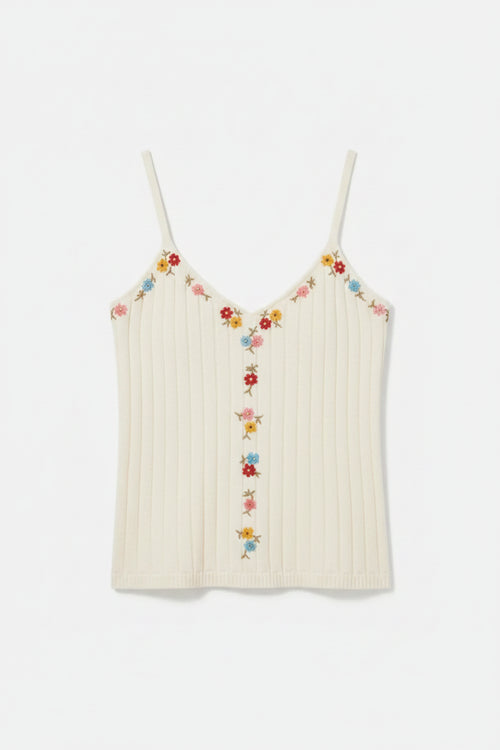ANIA EMBROIDERED FLORAL TOP