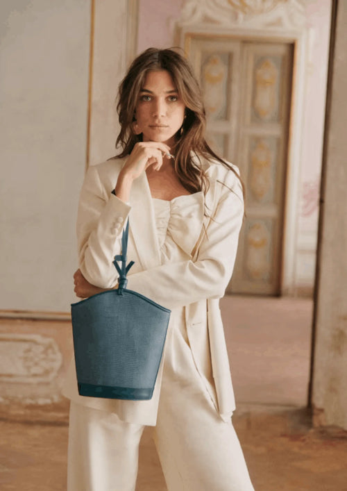 BLUE MARLI BUCKET BAG