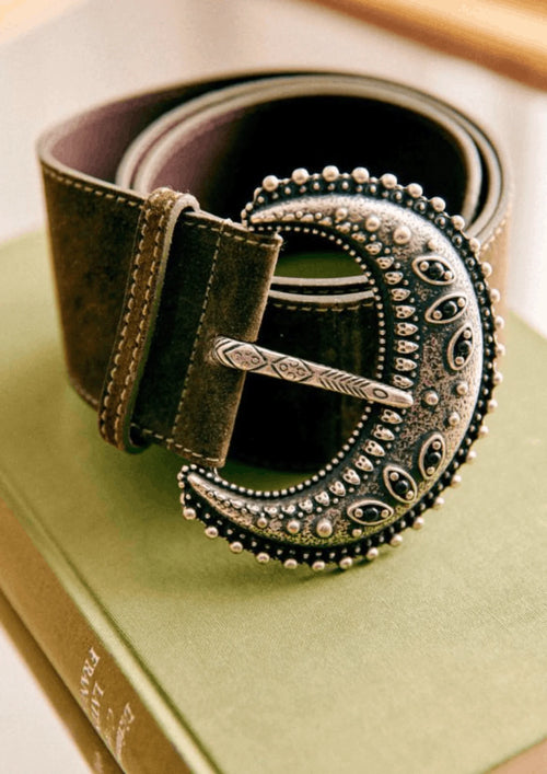 DARK OLIVE LOUVE BELT