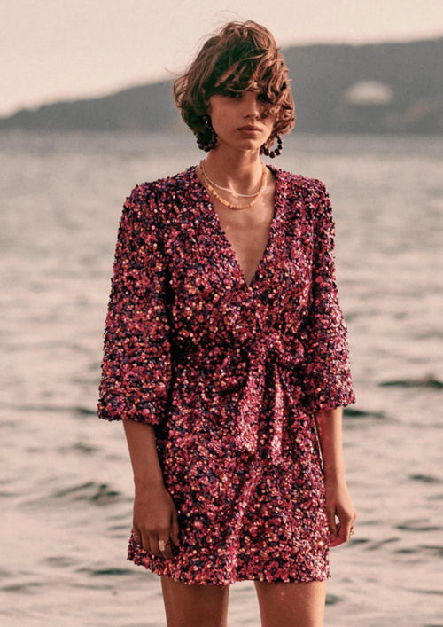Pink Paillettenkleid