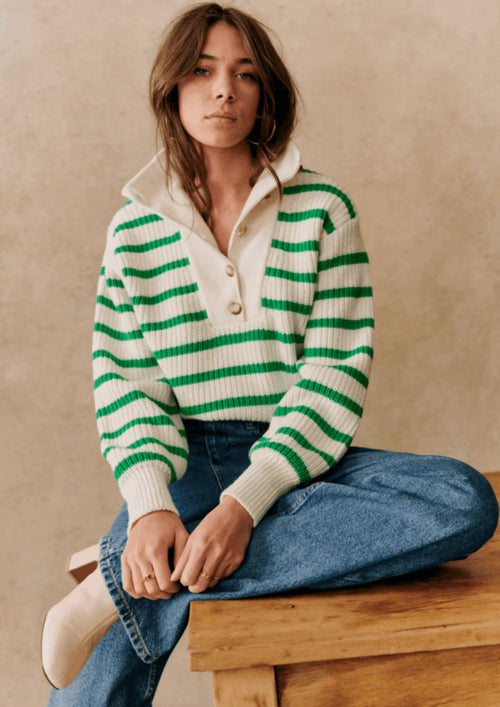 GREEN STRIPED KYAM JUMPER