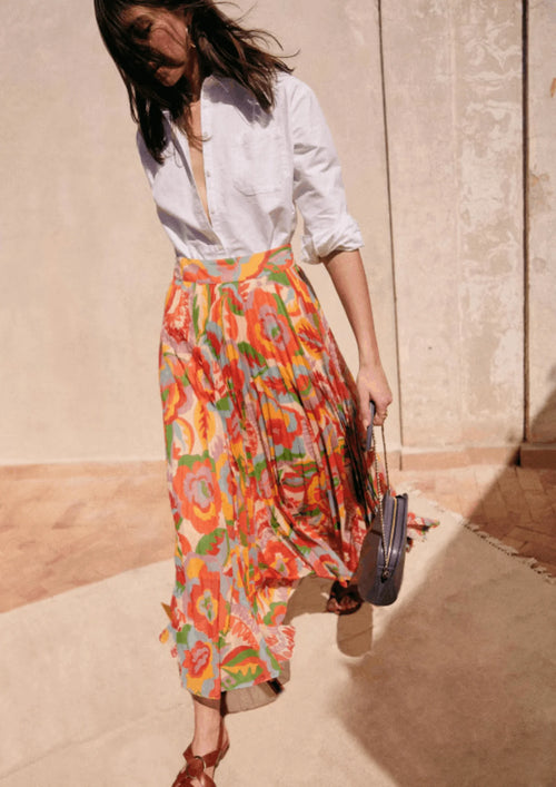 SEVENTIES DILO PLEATED MIDI SKIRT