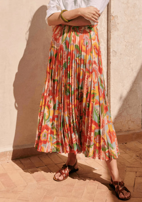 SEVENTIES DILO PLEATED MIDI SKIRT