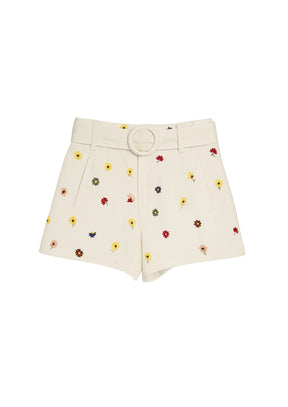 ECRU DEIA FLORAL SHORTS