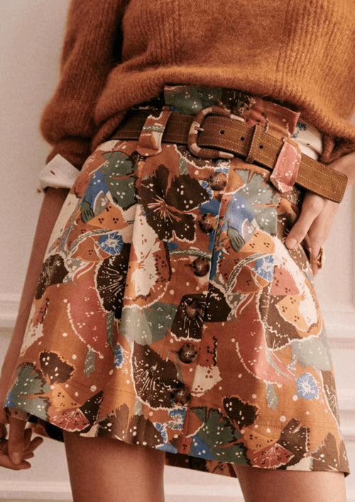 BROWN HAYDEN MINI SKIRT
